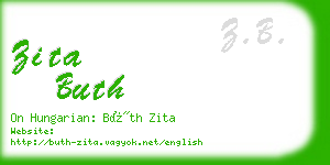 zita buth business card